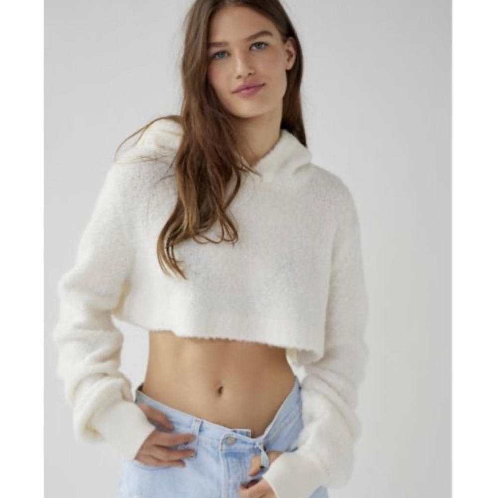 NWT Urban Outfitters cropped hooded sweater